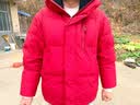 鸭鸭王一博同款1号红色羽绒服男女短款2026冬季新款加厚防寒情侣外套H 中国红色 XL (建议140-155斤) 实拍图