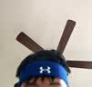 安德玛（Under Armour）运动发带男女止汗带吸汗头带跑步导汗带篮球防汗头巾箍护额 蓝色 实拍图