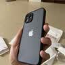 暴走 适用苹果12手机壳 iPhone12保护套 镜头全包防摔防指纹魔方硅胶直边撞色透明磨砂男女款 幻夜黑 实拍图