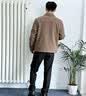 罗蒙（ROMON）夹克男士秋季时尚翻领纯色上衣商务休闲灯芯绒外套男2270卡其XL 实拍图