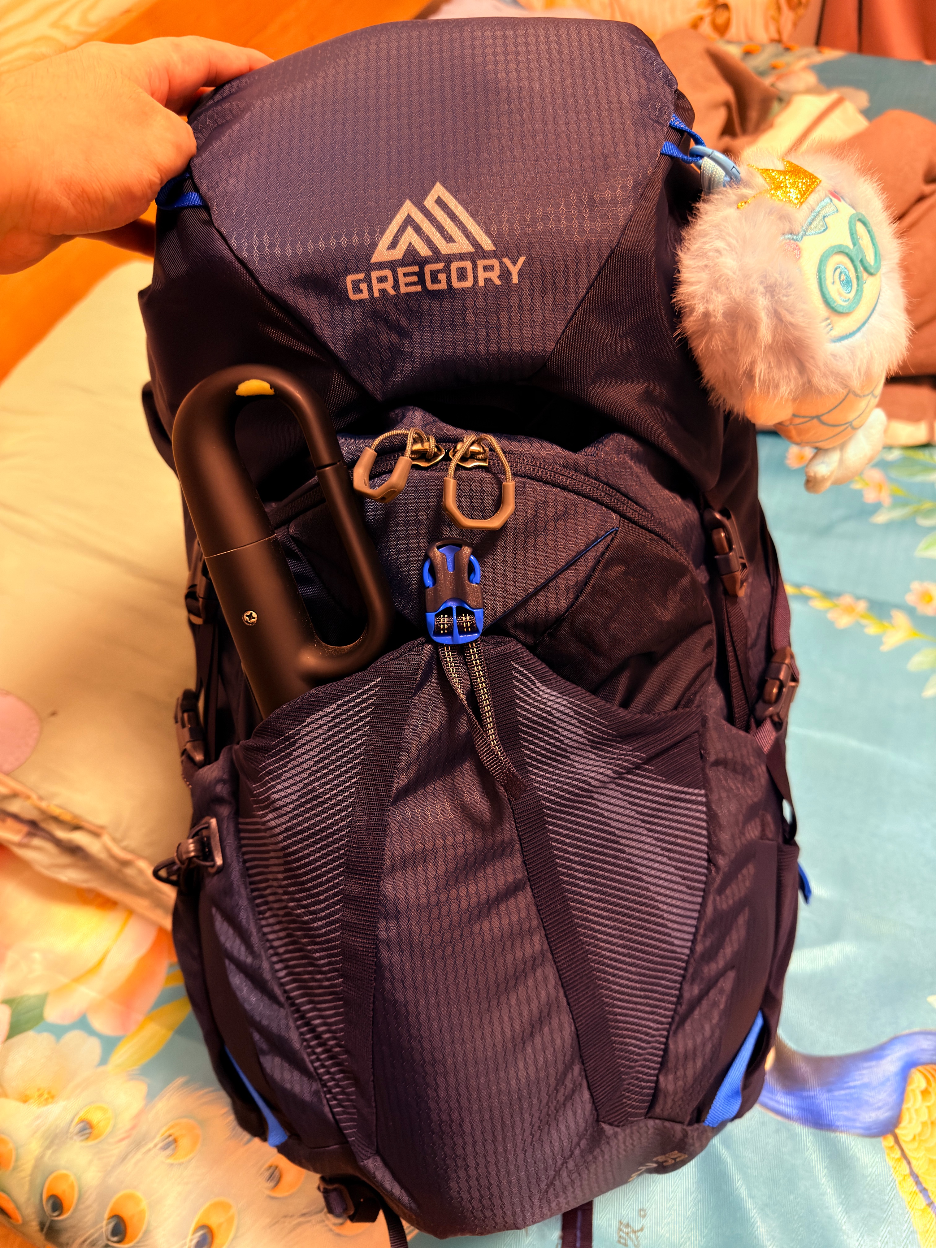 GREGORY格里高利户外背包 ZULU探迹系列徒步背包 男款户外登山包 35L 宝石蓝【有防雨罩】 S/M 实拍图