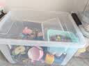禧天龙塑料透明收纳箱加厚衣物玩具整理箱大号55升 3个装 带轮 实拍图