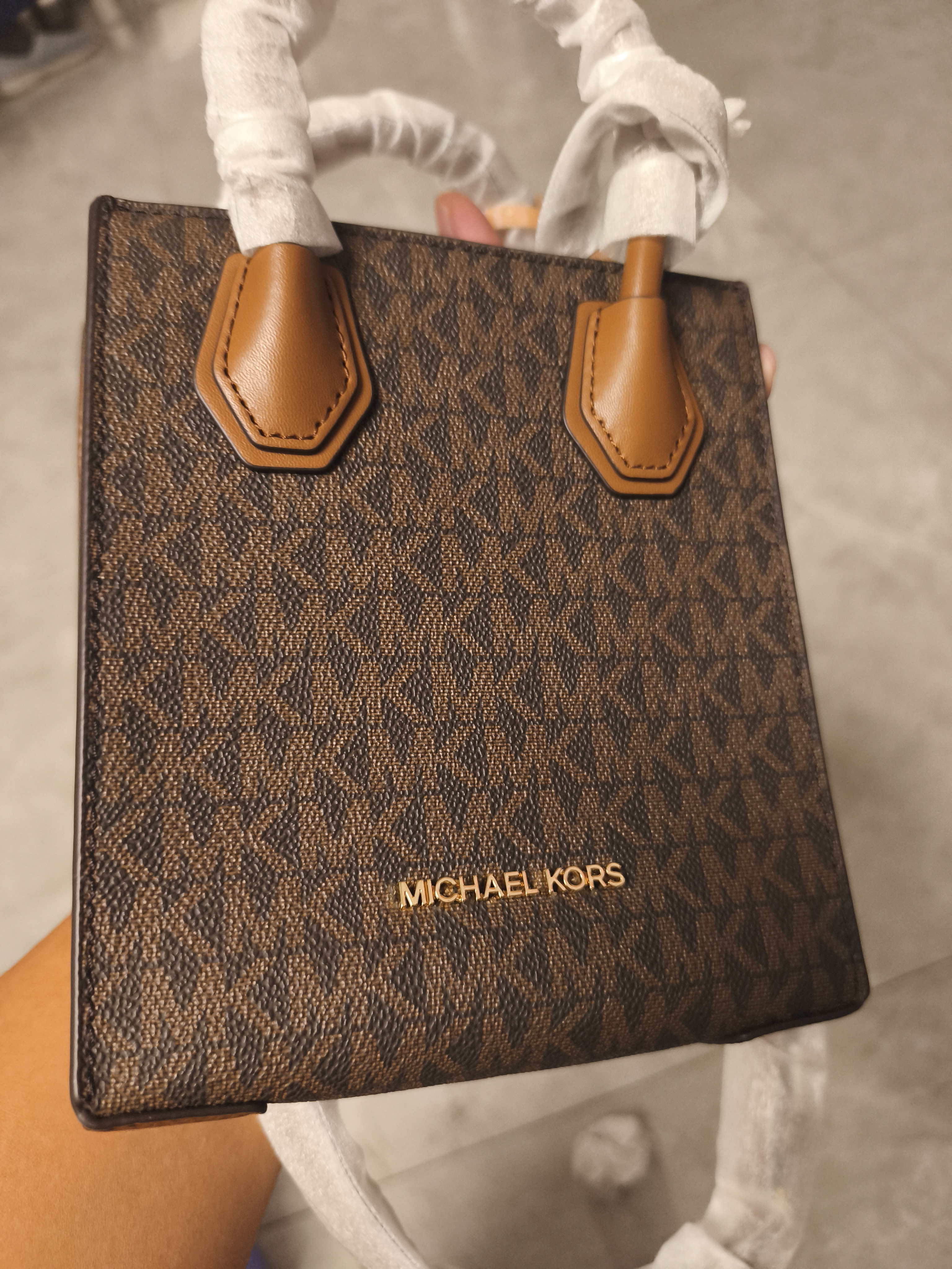 MICHAEL KORS 女包Mercer迷你MK老花风琴包单肩包送女友七夕礼物 实拍图