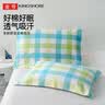 金号  A类纯棉双层布艺枕巾 两条装 蓝色 126g/条 52*80cm 实拍图