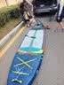蓝科充气桨板冲浪板浆板电动推进器水上钓鱼板SUP划水板浆板船漂浮板 【加宽加长板】蓝鲸鱼（三重收纳升级） 实拍图