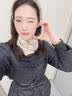 啄木鸟磁扣棉麻小方巾护颈丝巾女2024新款秋冬新款百搭领巾懒人围巾礼物 棉麻磁扣-杏色线条【新升级面料 实拍图