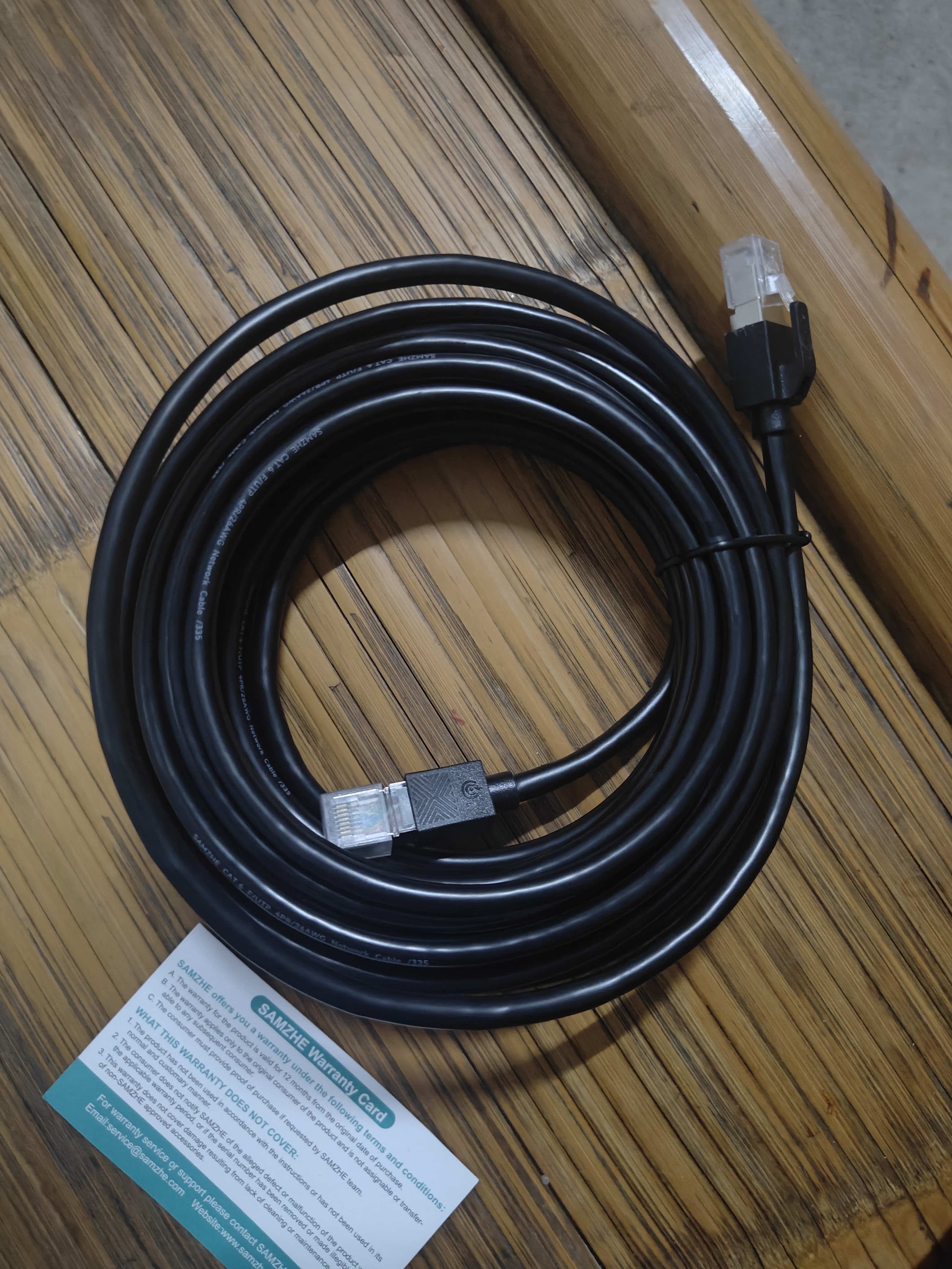 山泽六类屏蔽网线 20米千兆宽带连接线 CAT6类工程家用电脑网络线8芯双绞抗干扰成品跳线 黑色SF6200 实拍图
