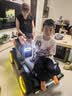 慕迪尼牧马人儿童电动车四轮可坐大人越野宝宝玩具童车带遥控四驱汽车子 顶配灰升级版双12v14电瓶+皮座+发光软轮 实拍图