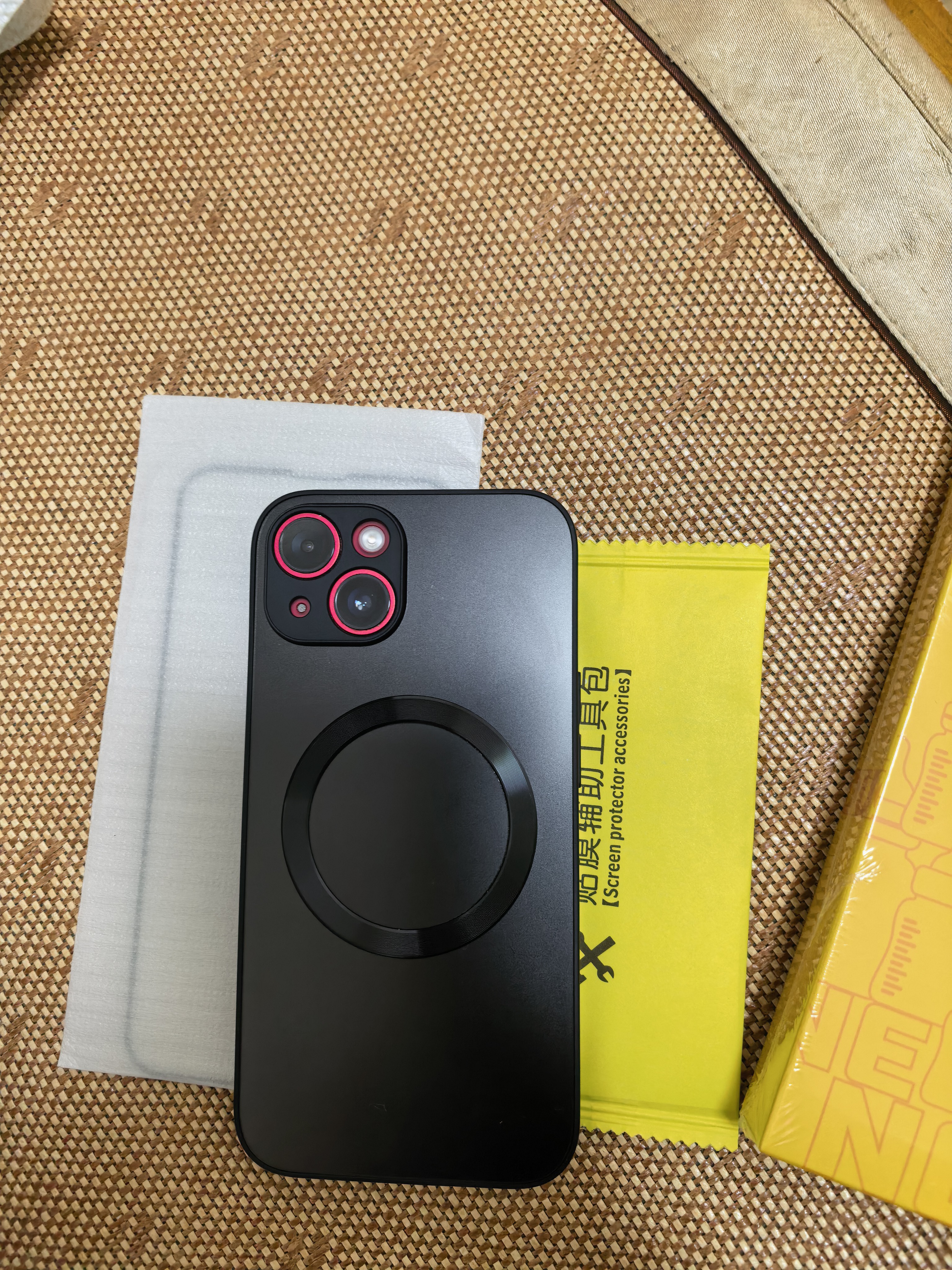 奶小鸭 【AG磨砂】适用苹果14手机壳 iphone14保护套magsafe磁吸充电超薄磨砂全包防摔男女款 石墨黑 实拍图