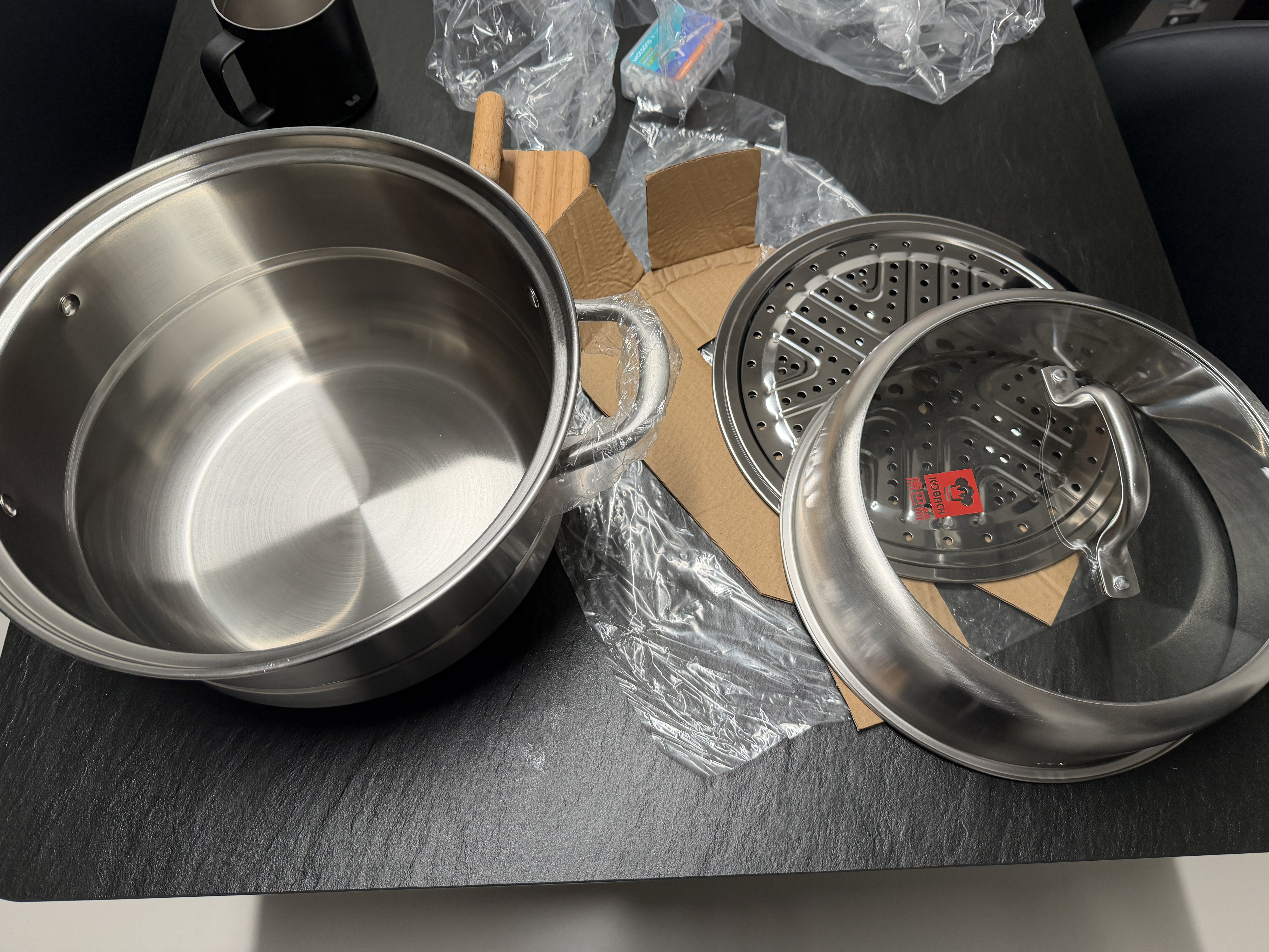 康巴赫蒸锅304不锈钢蒸笼食品级双层汤锅家用蒸煮炖燃气灶电磁炉通用 【加厚304不锈钢】 2层 30cm 实拍图