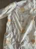 童泰婴儿连体衣春秋季纯棉宝宝衣服新生儿偏开哈衣爬服睡衣黄色80cm 实拍图