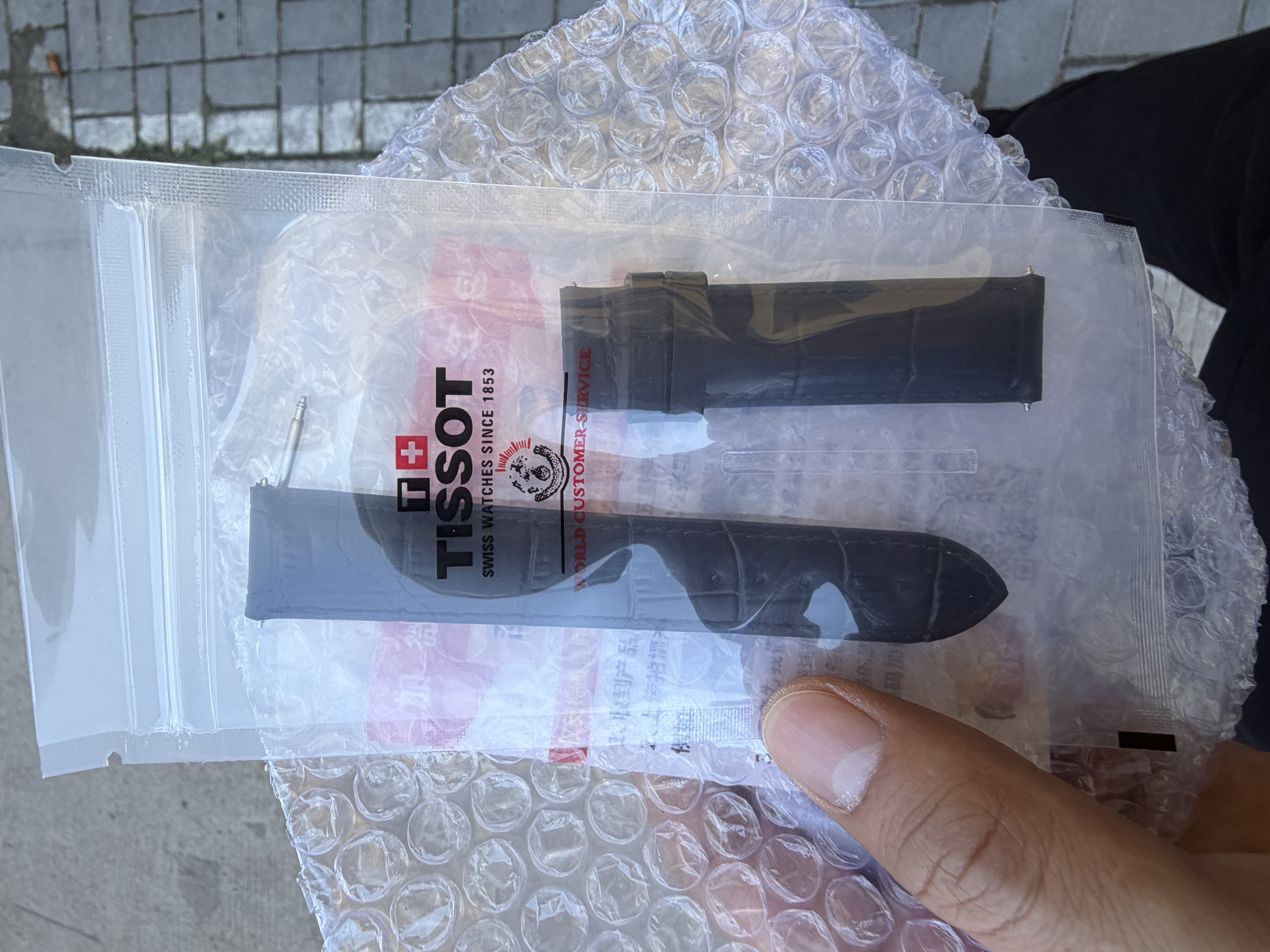 聚优蓝适用于天梭1853力洛克T41原厂皮带 T006407A T006408A 原厂真皮表带19MM男 原厂黑色无扣（质保一年） 19mm 实拍图