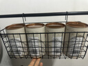 百草园床头置物架床边挂篮免打孔大学生上铺零食架子寝室收纳篮方格黑 实拍图
