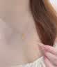 中国黄金（CHINA GOLD）粉粉桃花黄金项链女999足金吊坠七夕情人节礼物送女朋友老婆 黄金吊坠 金重约1g【赠银链】 实拍图