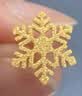 周六福5G工艺黄金耳钉女浪漫仙雪耳饰A0912072 约1.03g 一对生日礼物 实拍图