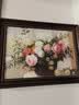 良木美式餐厅装饰画牡丹花油画客厅挂画欧式餐厅高级感壁画2026新款 A款富贵牡丹+复古棕框 40*60cm 皮纹膜画面HC3【经典皮纹肌理】 实拍图