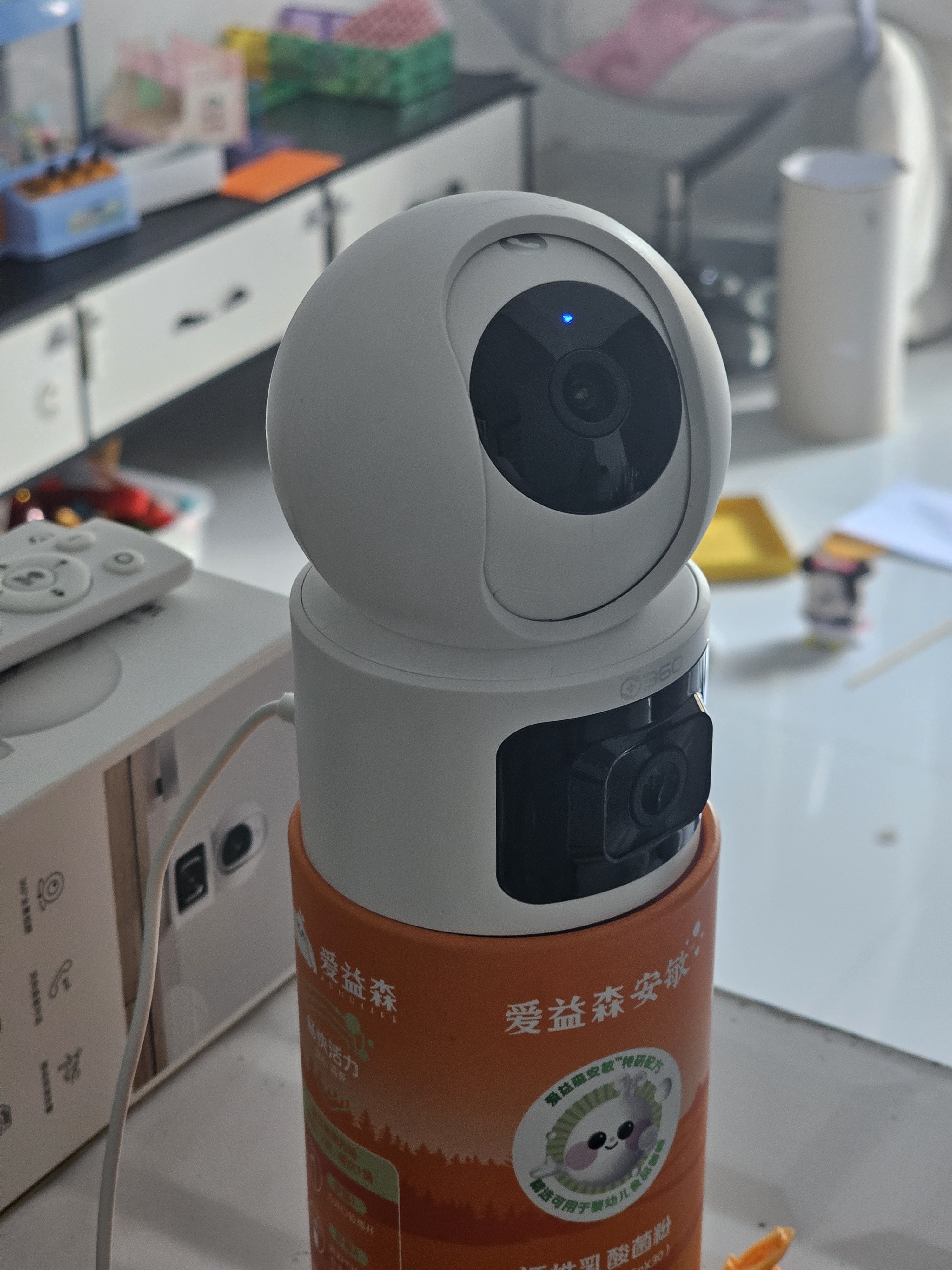 360智能摄像头P500 双摄版 双500万高清摄像头家用监控手机远程监控器360度夜视全景婴儿宠物看护 实拍图
