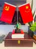 红旗摆件家用客厅装饰品办公室国旗党旗办公桌会议室五星红旗摆件 黑底砥砺【八方来财】旗杆伸缩 实拍图