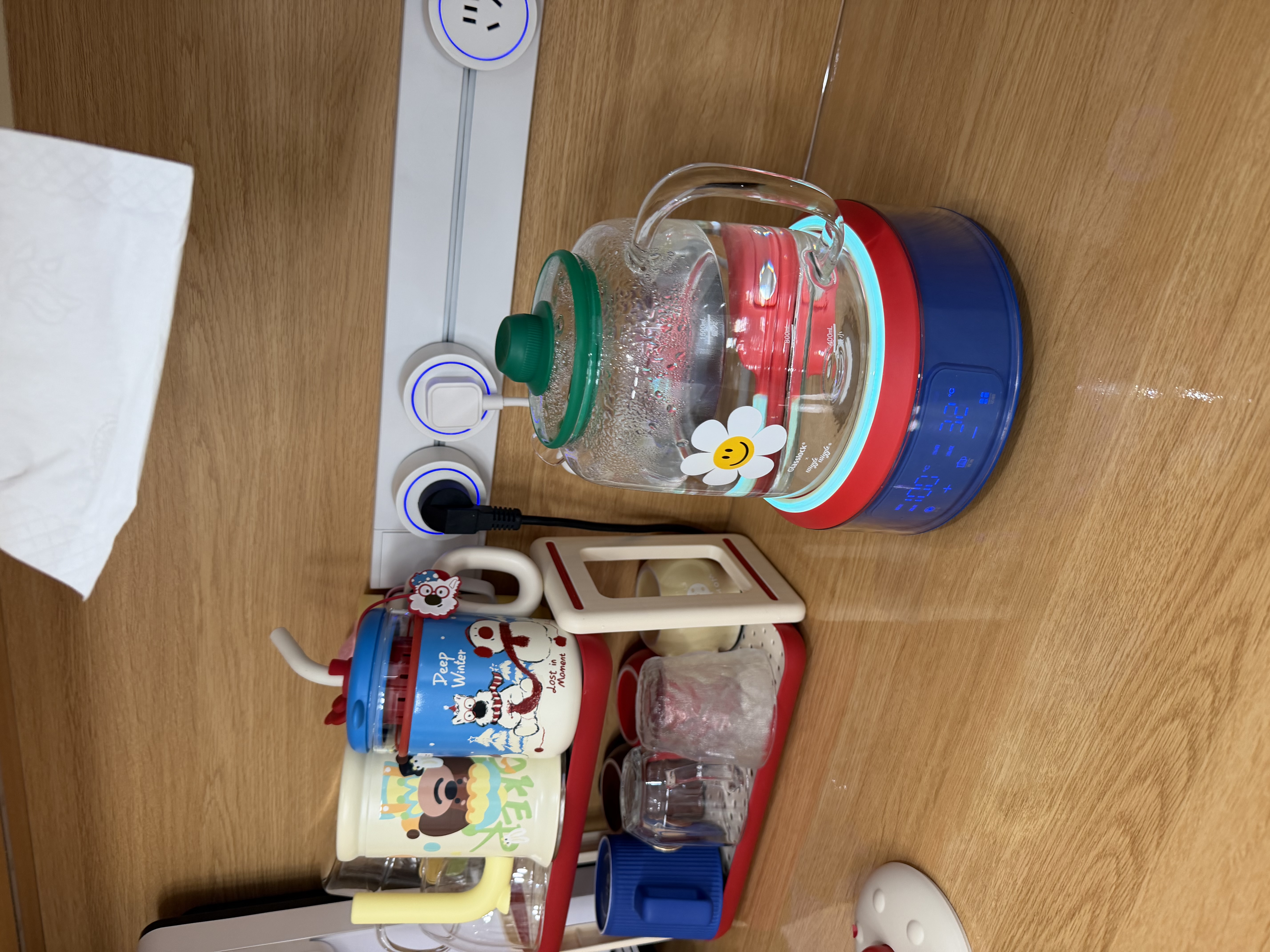 GLASSLOCK盖朗&WiggleWiggle全玻璃养生花茶烧水壶恒温1.5L大容量冲奶炖煮一体办公室节日女生礼物 实拍图
