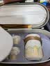 瓷牌茗茶具（cipaiming teaset）旅行茶具套装户外便携式陶瓷快客杯一壶四杯办公室功夫茶壶泡茶 白古茗1壶4杯+罐盘+棕皮包+巾夹 实拍图