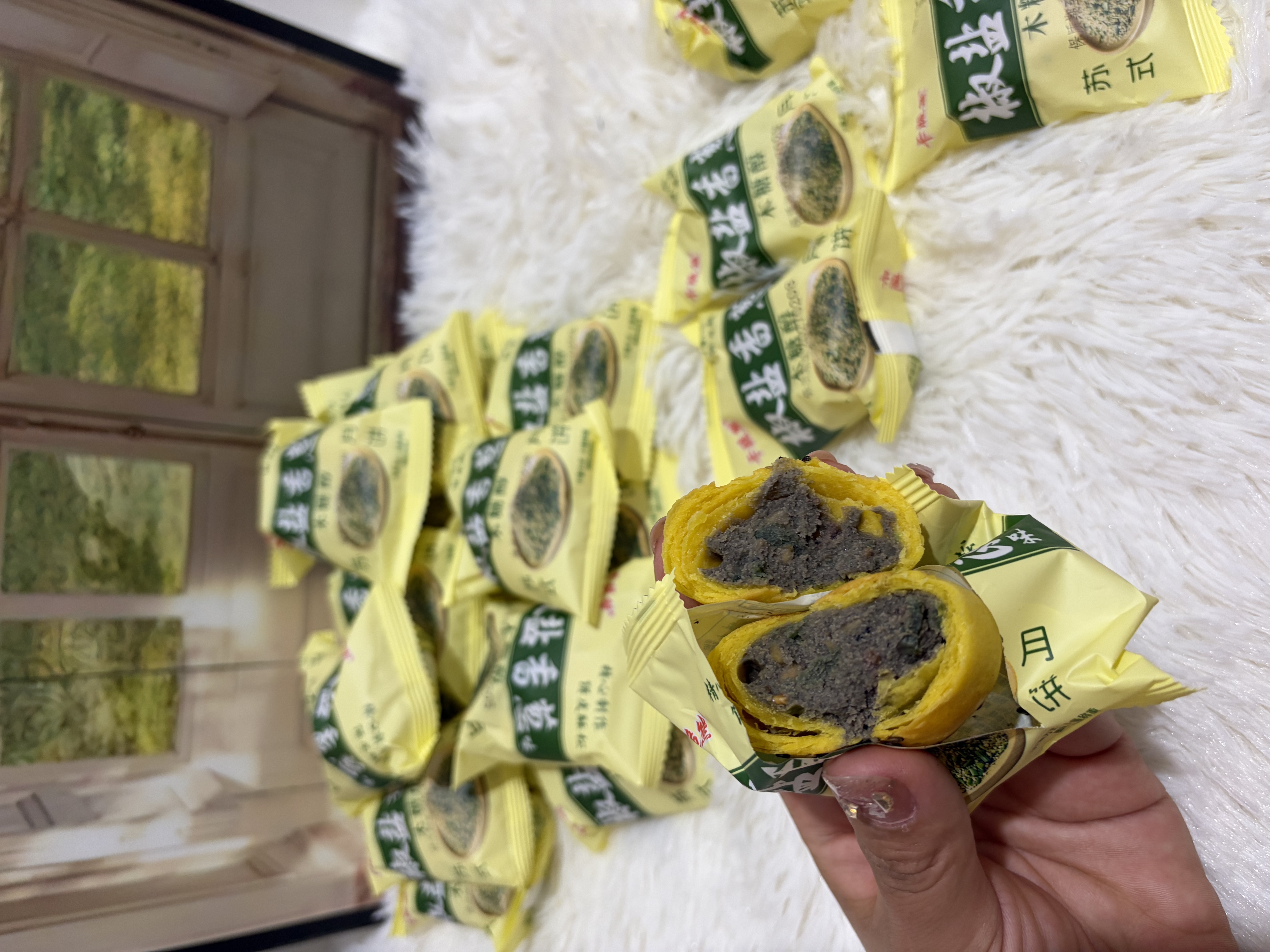 鲜当丰椒盐香葱月饼浙江宁海特产风味苏式酥皮饼传统中秋节糕点心约2斤 实拍图