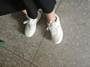 安踏轻松板鞋女鞋夏百搭小白鞋平底低帮休闲鞋耐磨轻便增高运动旅游 【店长推荐】纸莎白8001Q-1 35.5 (女5) 实拍图