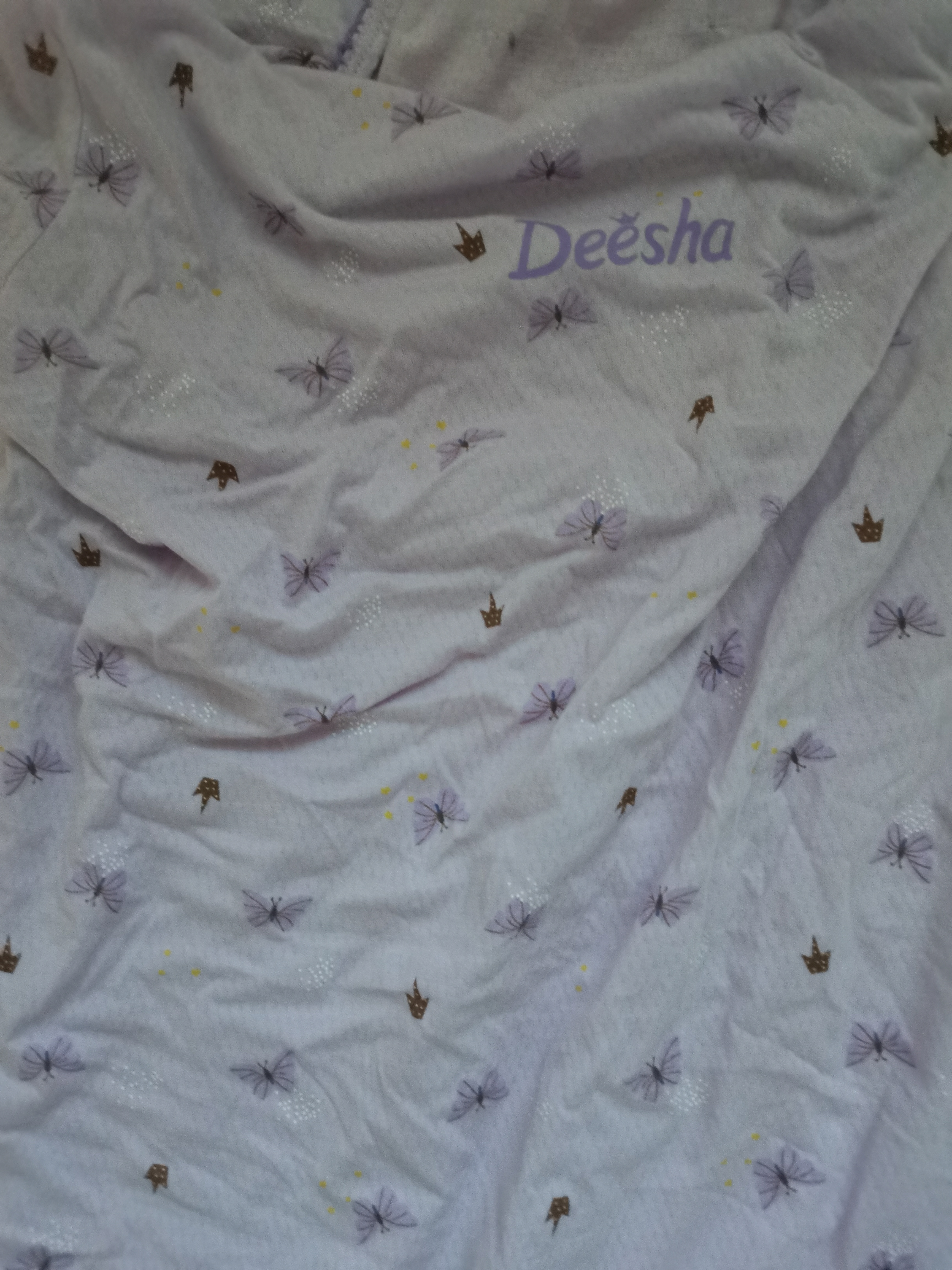 笛莎（DEESHA）女童睡裙夏季薄款纯棉网眼透气小女孩睡衣中大童裙子 蝴蝶花边170 实拍图
