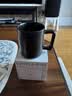 炊大皇马克杯陶瓷杯茶杯经典黑白泡茶杯咖啡杯早餐杯果汁水杯 黑色420ml 实拍图