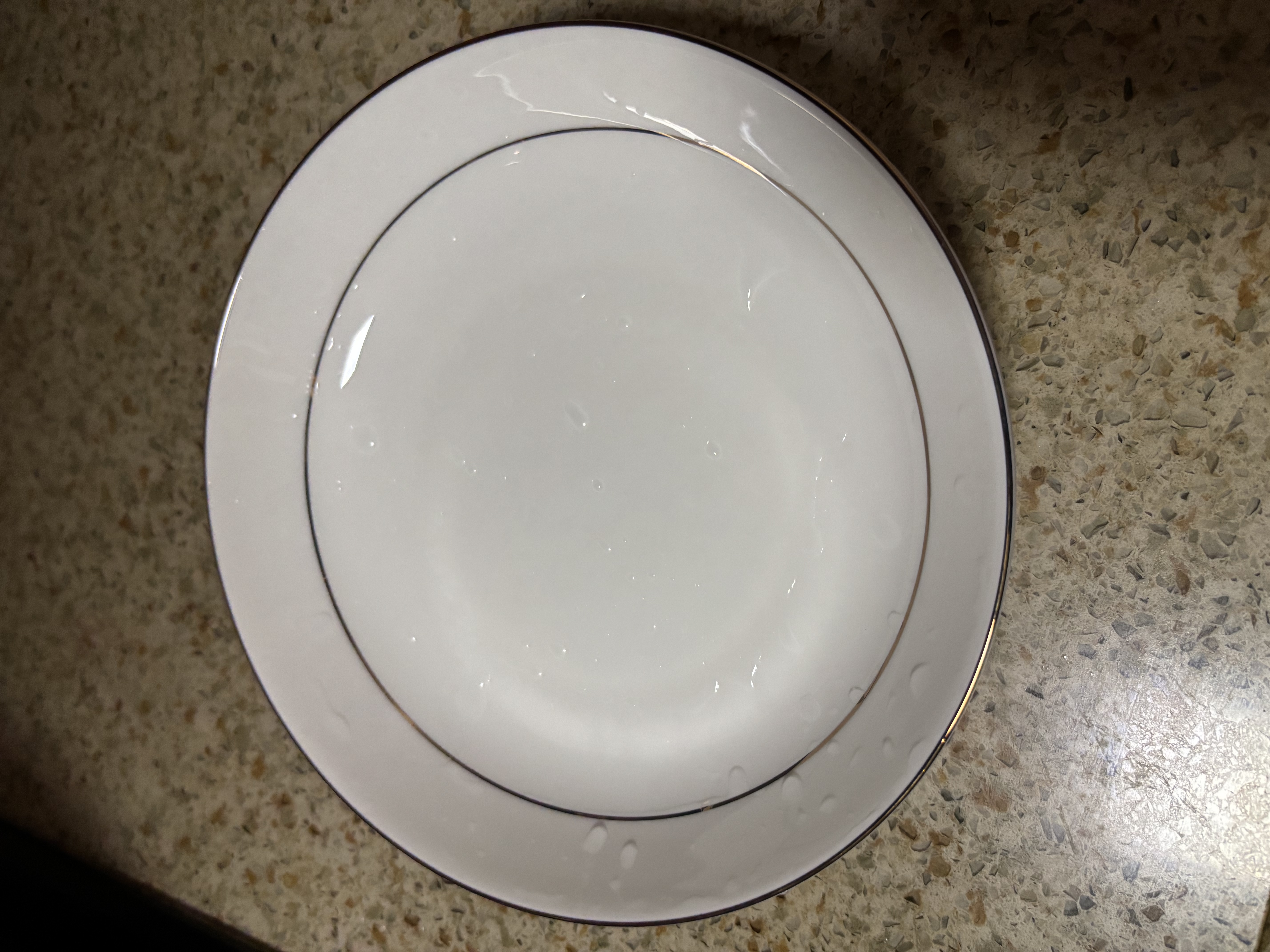瓷秀源唐山骨瓷盘子菜盘家用餐具组合陶瓷简约深盘饭盘套装金边碟子餐盘 7英寸饭盘4个装 实拍图