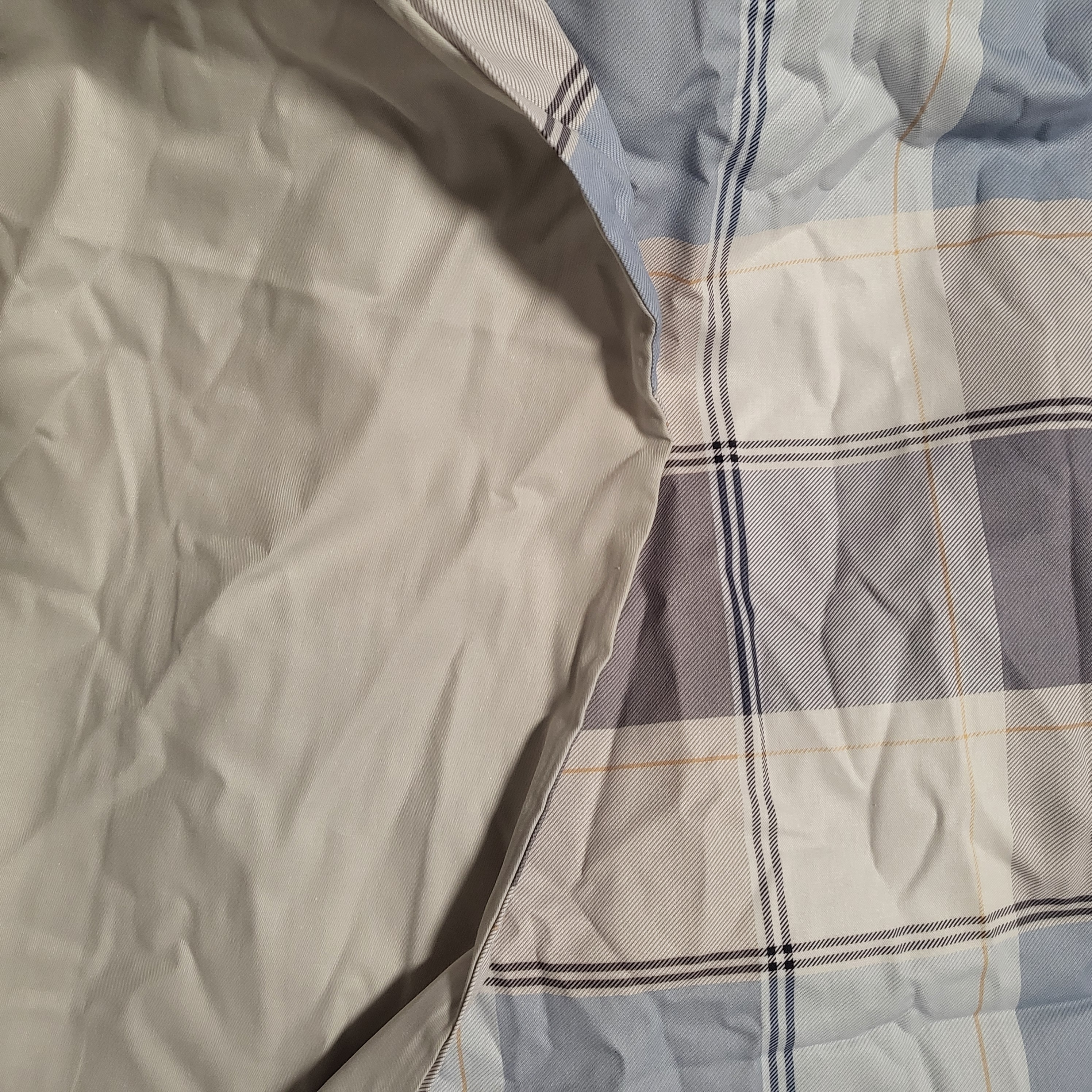 京东京造100%纯棉四件套全棉床单被套抑菌套件床上用品220*240cm1.8/2.0米床 英伦格灰蓝 实拍图