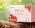 洁柔抽纸 粉face3层100抽*24包 锦绣卫生纸 可湿水面巾纸 整箱纸巾 实拍图