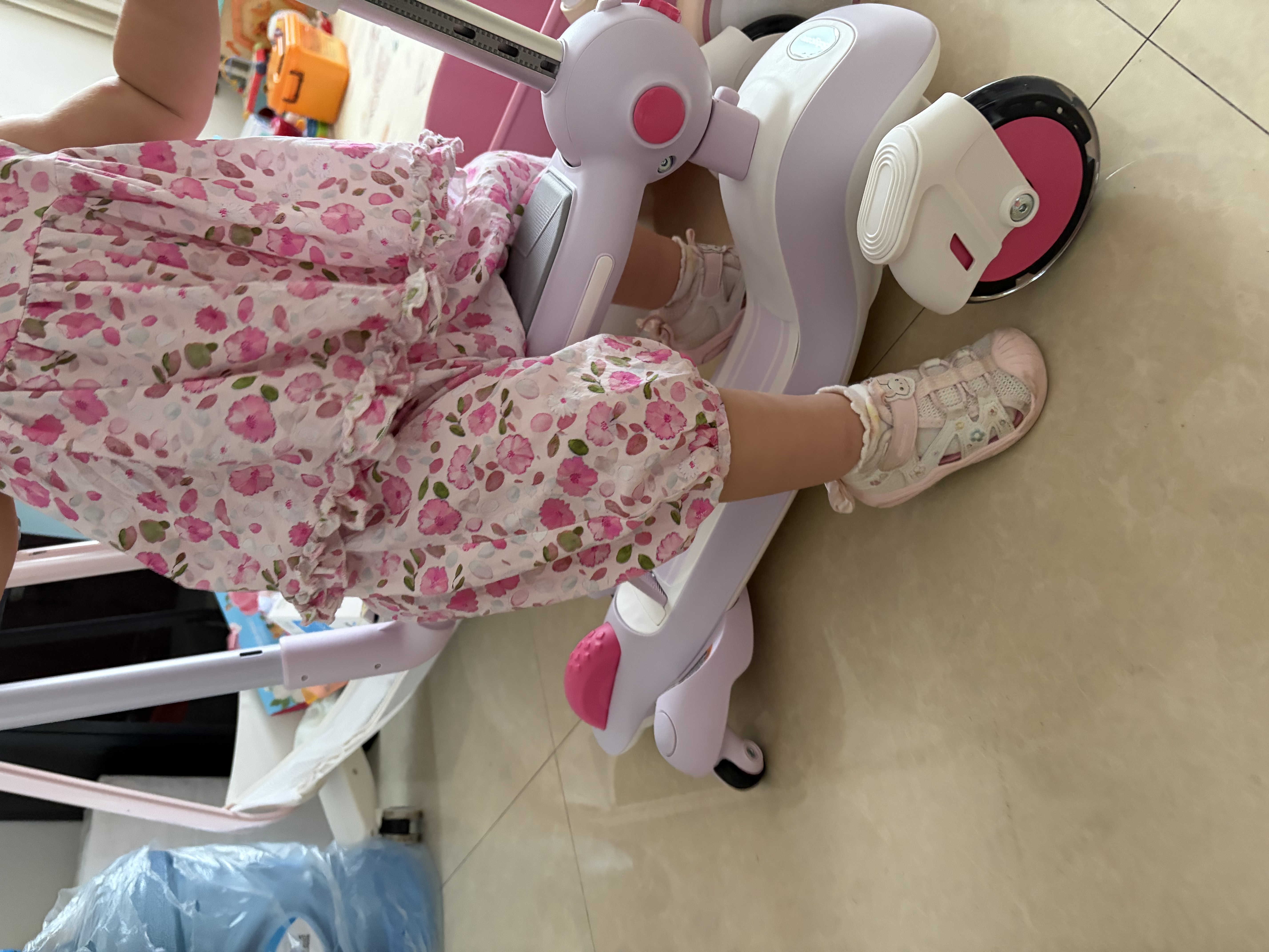 babycare儿童滑板车1-3-6岁多功能遛娃神器宝宝可坐滑滑车周岁礼物 黎空紫 实拍图