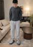 安尚芬男士棉拖鞋男款秋冬季2026新款室内家居厚底防滑毛毛绒保暖拖鞋女 深灰色 42-43 (255mm) 适合41-42 实拍图