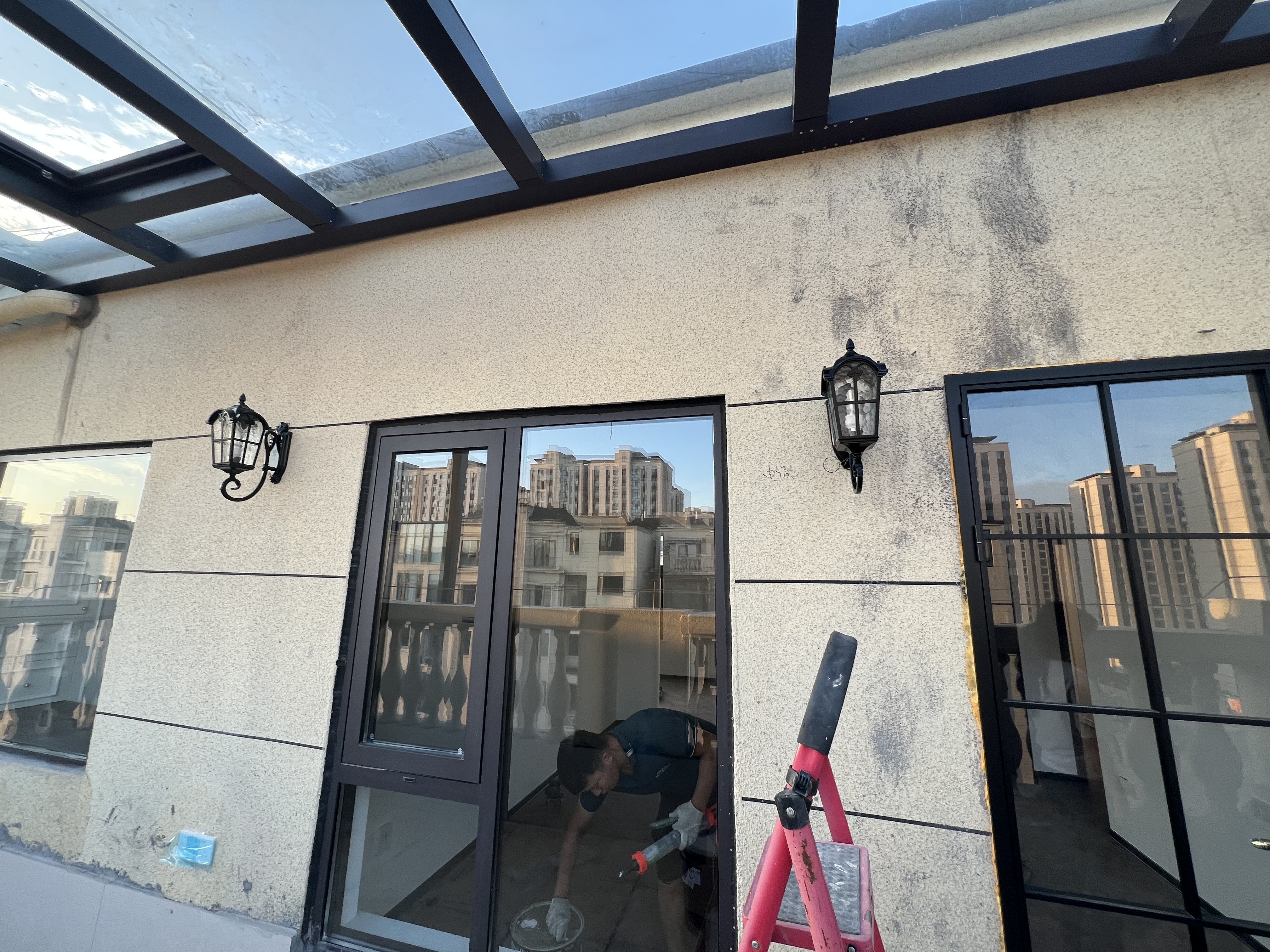 圣德艺户外壁灯防水庭院室外欧式过道楼梯别墅装饰走廊大门阳台墙壁灯 7寸-正挂-灯体总高45cm+10瓦 实拍图