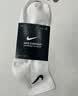 耐克NIKE袜子男子 速干透气篮球袜 短袜三双装SX7677-100白L 实拍图
