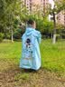 牧萌儿童雨衣带书包位男女童女孩加长全身学生雨披 蓝太空人 2XL 实拍图