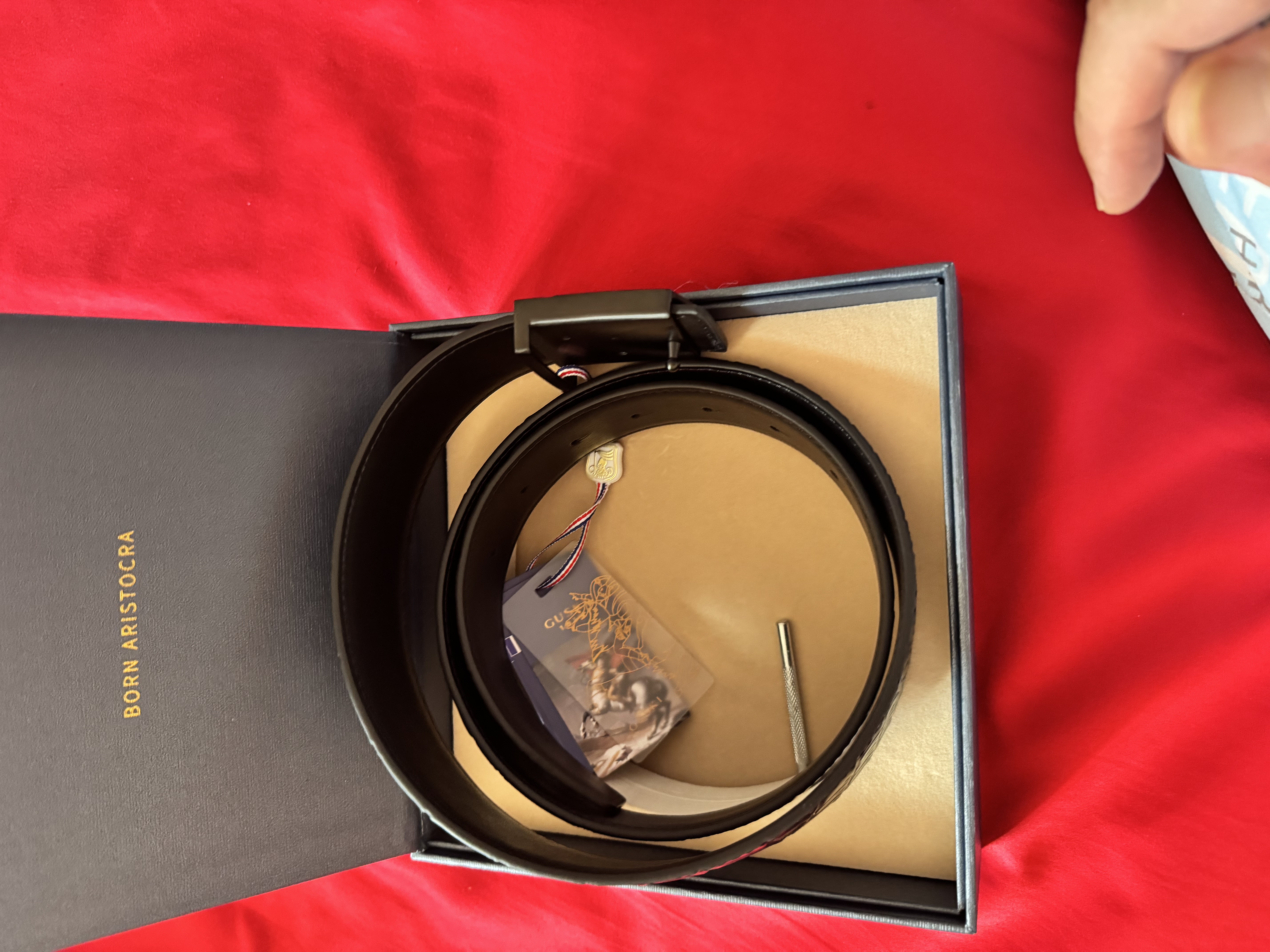 古士旗（GUSKI）品牌男士皮带男真皮商务内穿式牛皮腰带礼盒生日礼物送男友老公 实拍图