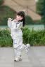 G.duck小黄鸭labubu衣服女童套装春秋儿童秋装宝宝外套裤子网红两件套潮 灰色 100 cm 实拍图