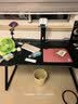 甄严选电脑桌台式电竞桌椅套装组合桌子办公家用桌学习桌书房书桌写字桌 【黑碳纤纹面-二段板】单桌140*70 实拍图