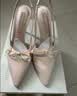 CHARLES&KEITH缎面蝴蝶结尖头高跟凉鞋女生日礼物送女友CK1-60361556 Light Pink浅粉色 38 实拍图