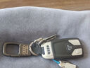 奥迪原厂钥匙扣a4l a6l q5l q6l挂件a5l高档a3男士q3汽车钥匙链a7 奥迪Q5L-方扣-灰色[背面可定制] 实拍图