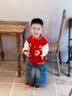 迷你巴拉（minibala）【学院风棒球服】男童女童宝宝萌趣绣花亲肤高弹宽松夹克外套秋季 米白10302 100 实拍图