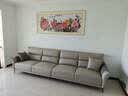 全友家居 家用客厅沙发四人位现代简约实木框架直排式一字科技布沙发 实拍图