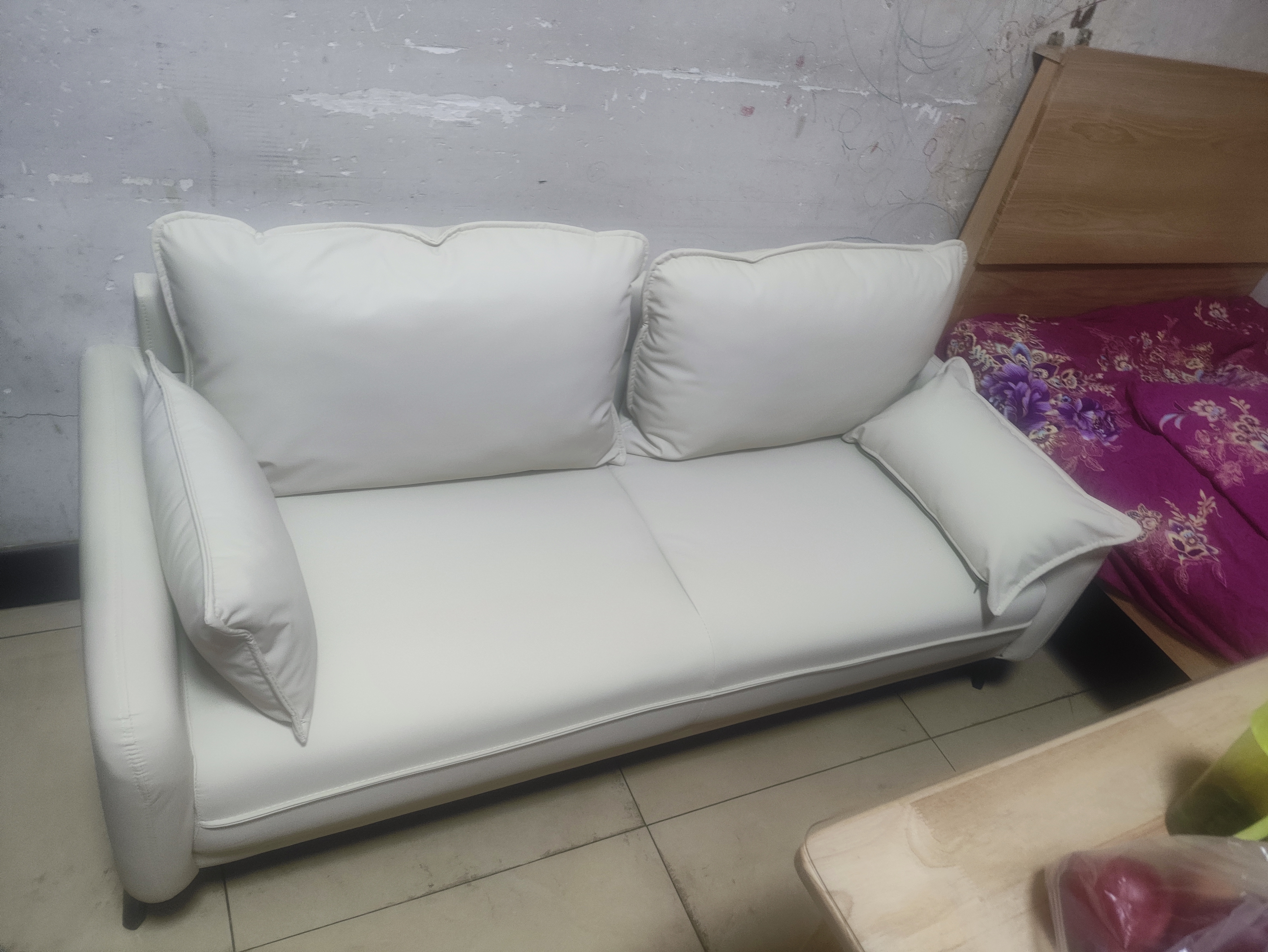 荣将小户型沙发酒店公寓出租屋客厅皮沙发接待休闲休息区沙发双人沙发 实拍图