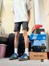 adidas T头鞋 STADT经典薄底运动板鞋平底鞋男女阿迪达斯三叶草   蓝色/乳白色/纸板黄 (推荐女生选小半码)   41 实拍图