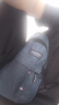 Chest bag男士时尚休闲胸包简约单肩包便捷轻便胸前包潮流斜挎包 蓝 色单层 实拍图