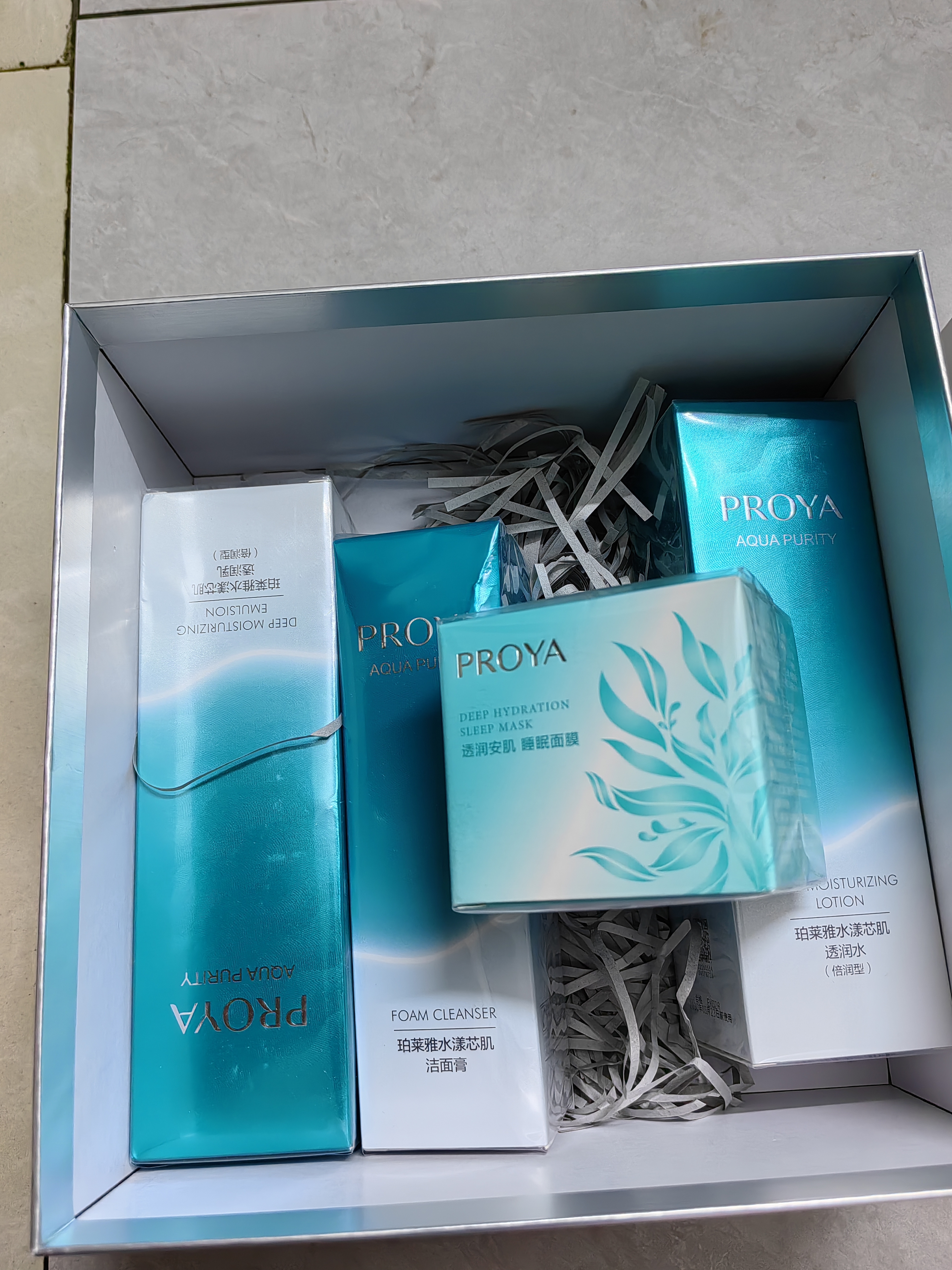 珀莱雅（PROYA）水漾芯肌水乳(洁面+水乳+面膜)补水护肤品化妆品套装礼物 实拍图