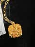 周六福爆闪方糖黄金项链足金吊坠生日礼物计价 约4.12g A0613172-40+5cm 实拍图