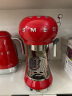 SMEG斯麦格 意大利复古意式咖啡机家用半自动 带蒸汽奶泡机 ECF01多色可选 魅惑红 实拍图