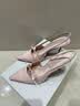 CHARLES&KEITH缎面蝴蝶结尖头高跟凉鞋女生日礼物送女友CK1-60361556 Light Pink浅粉色 37 实拍图